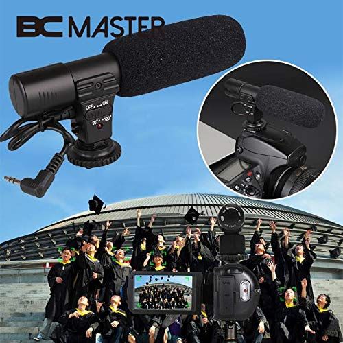  HATCHMATIC BCMaster On-Camera Shotgun Recording Microphone Mic for DSLR Camcorder Camera 3.5mm Jack