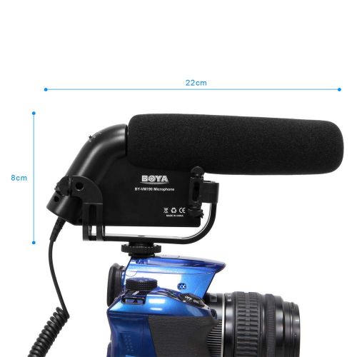  HATCHMATIC BOYA BY-VM190 Stereo Microphone wWindshield for Canon Nikon Pentax DSLR Camera Microfone for Camera