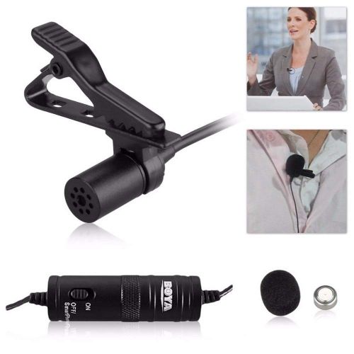  HATCHMATIC Boya by-M1 6m Label Lavalier Condenser Microphone 3.5mm with Octopus Tripod for iPhone Smartphones DSLRRecorderCamcorders: with Tripod