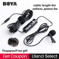 HATCHMATIC Boya by-M1 Lavalier Microphone 6m Omnidirectional Condenser Recording Video Mic for iPhone X Canon Nikon DSLR Zoom h1 H1N Handy: Russian Federation, with Tripod Gift