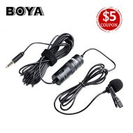 HATCHMATIC BOYA by-M1 Lavalier Omnidirectional Condenser Microphone Audio Recorder for iPhone Smartphone Canon Nikon DSLR Camcorder