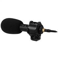 HATCHMATIC BOYA BY-PVM50 Stereo Condenser Microphone with Shock Mount for DSLR Camera LF726: Black