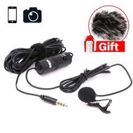HATCHMATIC Ulanzi BOYA by-M1 Professional Lavalier Microphone 6M Interview Clip Mic for iPhone 6s 5 Samsung Nikon Canon DSLR Camera PC DV: China, Mic with Windshield