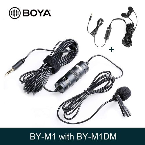  HATCHMATIC BOYA by-M1 Lavalier Condenser Microphone for Canon Nikon DSLR Camcorders, Studio Microphone for iPhone X 7 Plus Zoom H1N Handy: BYM1 tirpod kit