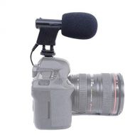 HATCHMATIC Mini Microphone Interview Broadcast Directional Condenser for DSLR Cameras Camcorder Recording @JH: Black