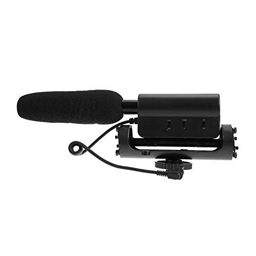  HATCHMATIC Alloyseed Universal DSLR Camera External Microphone Professional Wired Condenser Camera Mic for Camera Sound Recording: Black