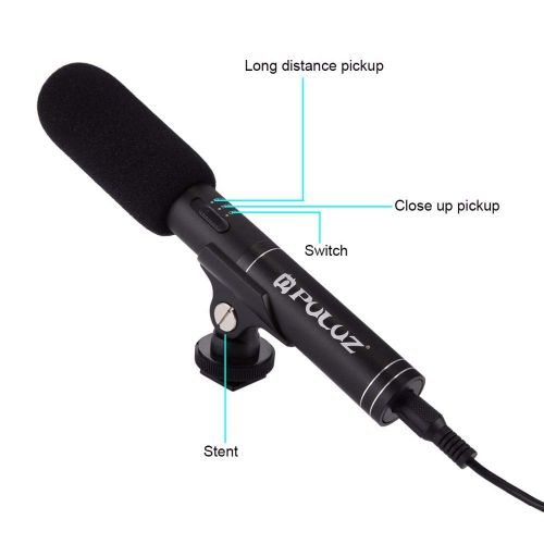  HATCHMATIC Professional Interviewing Recording Stereo Microphone for Gopro Canon Nikon DSLR Record Video Studio MIC for Camcorder iPhones: Black
