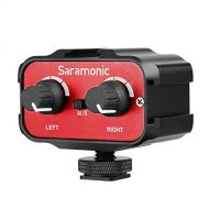 HATCHMATIC Saramonic SR-AX100 Universal Microphone Audio Adapter Mixer with Stereo & Dual Mono 3.5mm Inputs for DSLR Cameras & Camcorders: AX100