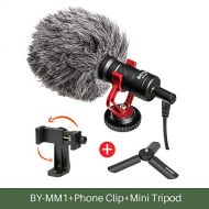 HATCHMATIC BOYA by-MM1 Phone Video Shotgun Microphone Vlogging Recording Mic for iPhone Nikon Canon DSLR CameraSmooth 4DJI Osmo Gimbal: Kit 2