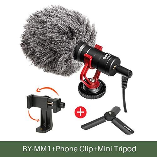  HATCHMATIC BOYA by-MM1 Phone Video Shotgun Microphone Vlogging Recording Mic for iPhone Nikon Canon DSLR CameraSmooth 4DJI Osmo Gimbal: Kit 2