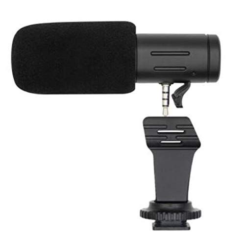  HATCHMATIC Studio Digital Video DV Stereo Recording Microphones 3.5mm for DSLR Camera: Black