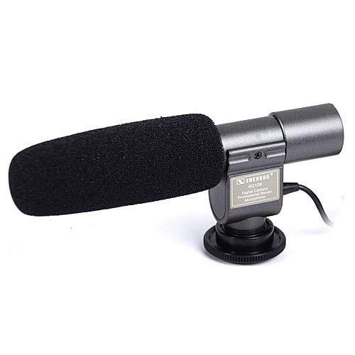  HATCHMATIC SG-108 Stereo Microphone for DSLR DV Camera Black for Canon DSLR Camera DV Camcorder for VloggersVideomaker