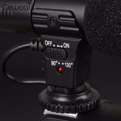  HATCHMATIC Cewaal On-Camera Recording Microphone Mic for DSLR Camcorder Camera 3.5mm Jack