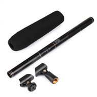 HATCHMATIC Newly Professional Interview Microphone Condenser MIC for DSLR DV Camcorders Video Camera: Black