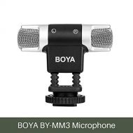 HATCHMATIC BOYA by-MM3 Dual Head Professional Stereo Recording Microphone for iPhone Android Smartphone DSLR Camera DV Livestreaming Video: Only Microphone
