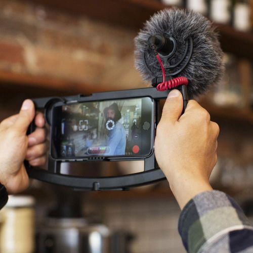  HATCHMATIC Rode VideoMicro Recording Microphone Interview Microfone with Deadcat for Canon Nikon DSLR Camera for iPhone Zhiyun DJI Feiyu: with Cable Adapter