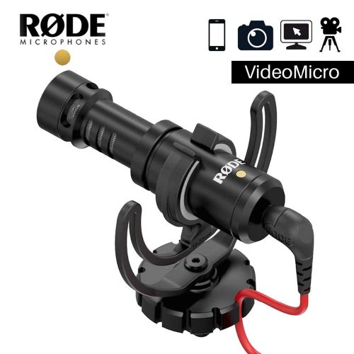  HATCHMATIC Rode VideoMicro Recording Microphone Interview Microfone with Deadcat for Canon Nikon DSLR Camera for iPhone Zhiyun DJI Feiyu: with Cable Adapter