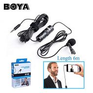 HATCHMATIC BOYA by-M1 6m Portable Lavalier Omnidirectional Condenser Microphone for DSLR Camera Smartphone Nikon Canon iPhone x Sumsang