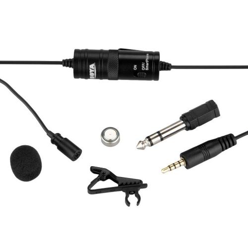 HATCHMATIC BOYA by-M1 6m Portable Lavalier Omnidirectional Condenser Microphone for DSLR Camera Smartphone Nikon Canon iPhone x Sumsang
