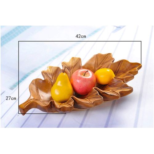  HATHOR-23 Fruit Baske Leaf Fruit Plate Shape Fruit Dish Creative Fruit Tray Modern Solid Wood Combor Simple