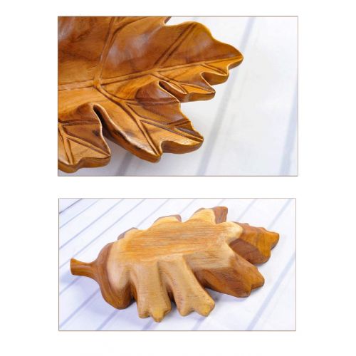  HATHOR-23 Fruit Baske Leaf Fruit Plate Shape Fruit Dish Creative Fruit Tray Modern Solid Wood Combor Simple