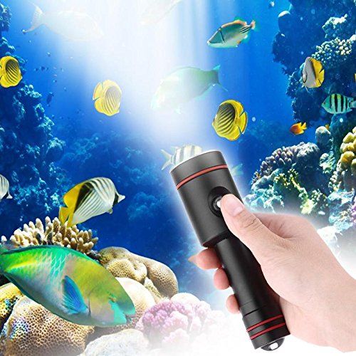  HATOLY Portable Underwater 100m Waterproof Photography Video LED Fill Light Diving Flashlight Torch Lamp
