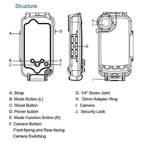  HAWEEL for iPhone XXS Underwater Housing Professional [40m130ft] Diving Case for Diving Surfing Swimming Snorkeling Photo Video with Lanyard (iPhone XXS, Transparent)