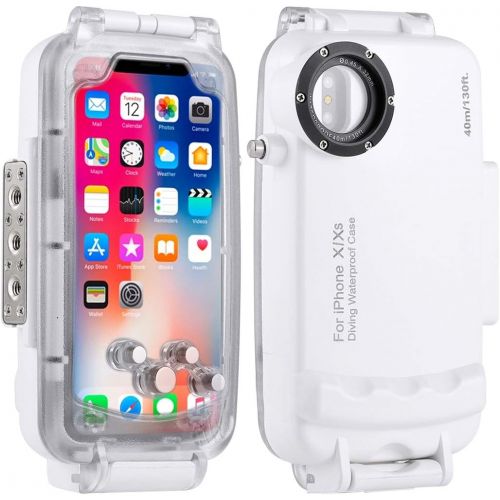  HAWEEL for iPhone XXS Underwater Housing Professional [40m130ft] Diving Case for Diving Surfing Swimming Snorkeling Photo Video with Lanyard (iPhone XXS, Transparent)