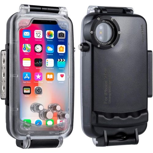  HAWEEL for iPhone XXS Underwater Housing Professional [40m130ft] Diving Case for Diving Surfing Swimming Snorkeling Photo Video with Lanyard (iPhone XXS, Transparent)