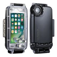 HAWEEL iPhone 7/ 8 Underwater Housing Professional [40m/ 130ft] Diving Case for Surfing Swimming Snorkeling Photo Video with Lanyard(iPhone 7/ 8, Black)