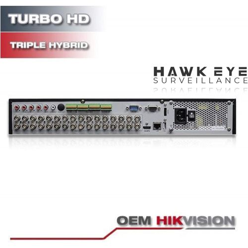  [아마존베스트]HAWK EYE SURVEILLANCE 32CH HD TVI 4MP DVR - Surveillance Digital Video Recorder 32CH HD-TVI/CVI/AHD H265 Full-HD HDMI/VGA/BNC Video Output Analog & IP Camera Support Hikvision Compatible with DS-7332HQH
