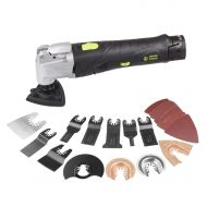HAWKFORCE 12V MAX Cordless Multi-Purpose Oscillating Tool with 6 Variable Speeds, Quick Release Blade Replacement and 38 Piece Accessories Set MultiTool Kit for Grout Removing, Scr