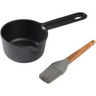 [아마존베스트]HAWOK 3.9inch Cast Iron Melting Pot Sauce Pan with Brush,8.8 oz