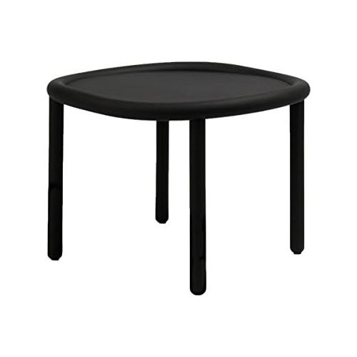  HAY Serve Beistelltisch Ø 51cm, schwarz Beine Buche Tischplatte Esche Furniert schwarz