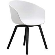 HAY About a Chair AAC 22 Armlehnstuhl Eiche schwarz, weiss Sitzschale Polypropylen Gestell Eiche schwarz gebeizt mit Kunststoffgleitern