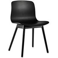 HAY About a Chair 12 Stuhl, schwarz Gestell Eiche schwarz gebeizt mit Kunststoffgleitern