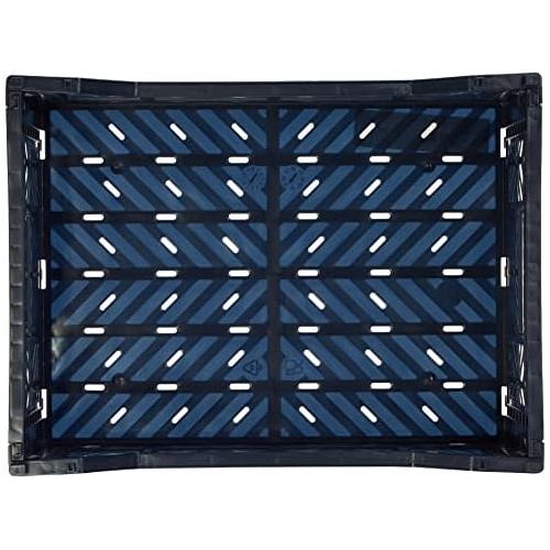  HAY Colour Crate M, Transportbox, blau, Marine/Polypropylen/Faltbar, 507674