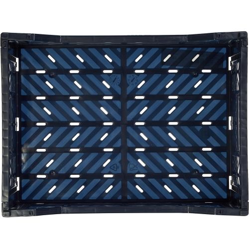  HAY Colour Crate M, Transportbox, blau, Marine/Polypropylen/Faltbar, 507674