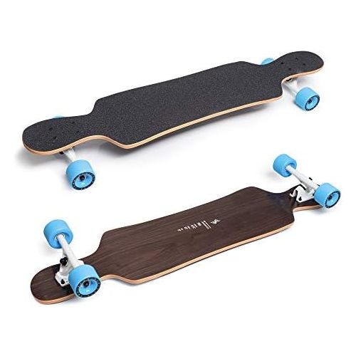  HB Boards HB Longboards kanadischer Ahorn Skateboard Longboard, Freestyle, Carving und Cruising Longboard 42 mit ABEC 9 Kugellagern