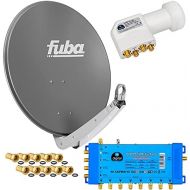 [아마존베스트]-Service-Informationen FUBA 8 TEILNEHMER DIGITAL SAT ANLAGE DAA650A + Opticum LNB 0,1dB FULL HDTV 4K + PMSE Multischalter 5/8 + 24 Vergoldete F-Stecker Gratis dazu