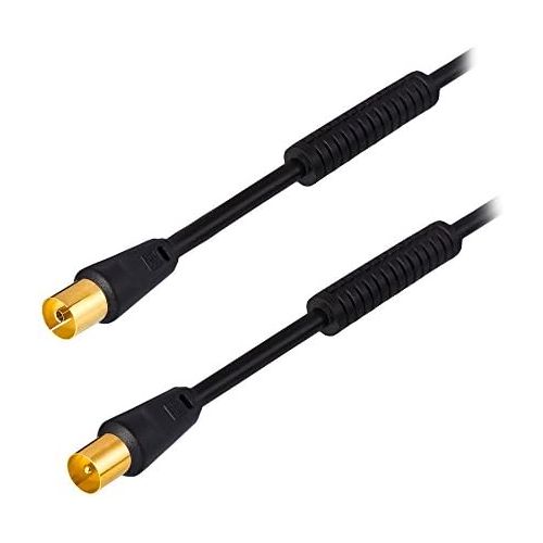  HB Digital Opticum AX C100 HD Receiver for Digital Cable TV (HDMI, SCART, USB 2.0, Media Player) + 1 m HDTV Antenna Cable Gold Plated with Sheath Current Filter Black + HDMI Cable