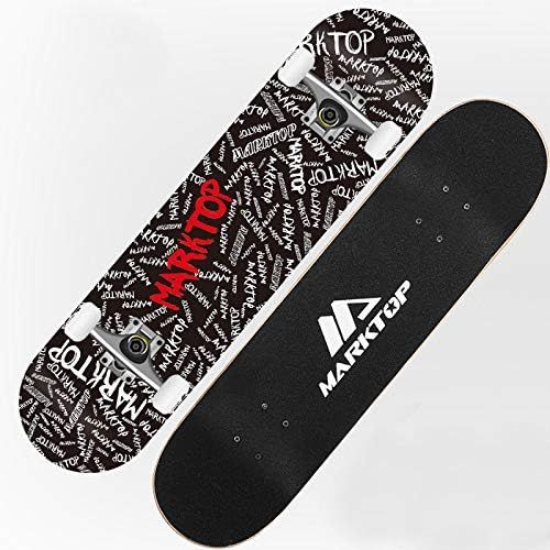  HBJP Professioneller vierradriger Skateboard-Anfangererwachsener Teenagerjungen und -madchen doppeln einen Roller Skateboard (Color : D)