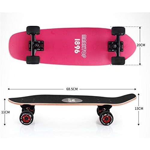  HBJP Jugendliche buersten Strasse grosses Fischbrett Roller Jungen und Madchen kleines Fischbrett Erwachsenes Skateboard mit Vier Radern Skateboard (Color : C)