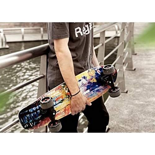  HBJP Jugendliche buersten Strasse grosses Fischbrett Roller Jungen und Madchen kleines Fischbrett Erwachsenes Skateboard mit Vier Radern Skateboard (Color : C)