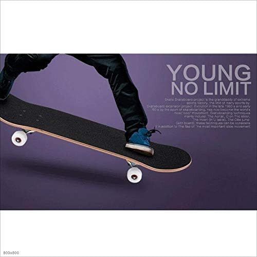  HBJP Persoenlichkeit doppeltes Rocker Skateboard Skateboard 80 × 20 × 10cm Anfanger professionelles Skateboard Skateboard (Color : A)