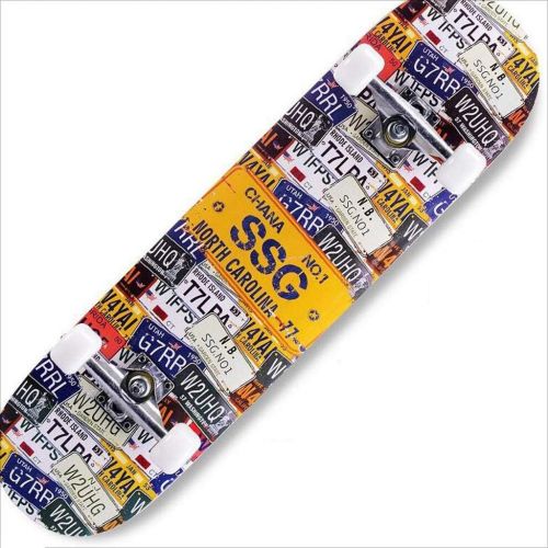  HBJP Persoenlichkeit doppeltes Rocker Skateboard Skateboard 80 × 20 × 10cm Anfanger professionelles Skateboard Skateboard (Color : A)