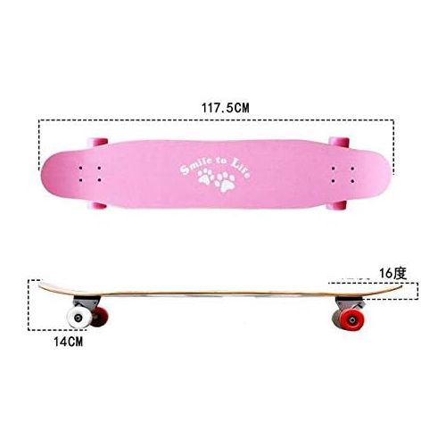  HBJP Skateboard/Longboard/Jungen Vier Runden Double Dance Board/Anfanger Allround Board fuer Profis Skateboard (Color : A)