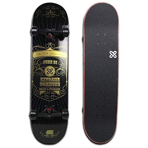  HBJP Extreme Commune Skateboard Anfanger Double-Up-Skateboard professionelles vierradriges Skateboard Skateboard (Color : C)