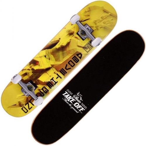  HBJP Skateboard Professional Board Double-Up Skateboarding Limit Commune fuer das Artefakt Arbeiten Skateboard (Color : B)
