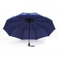 HBJP Umbrella Mens Business Umbrella Double Folding Umbrella Simple Parasol Black, Blue, Red Optional (Color : Blue)